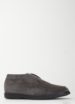 Ботинки на меху из замши Brecos серого цвета, фото